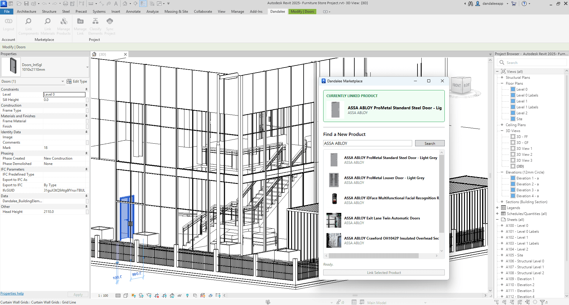 Dandalee Revit Plugin | Bridging Design & Procurement